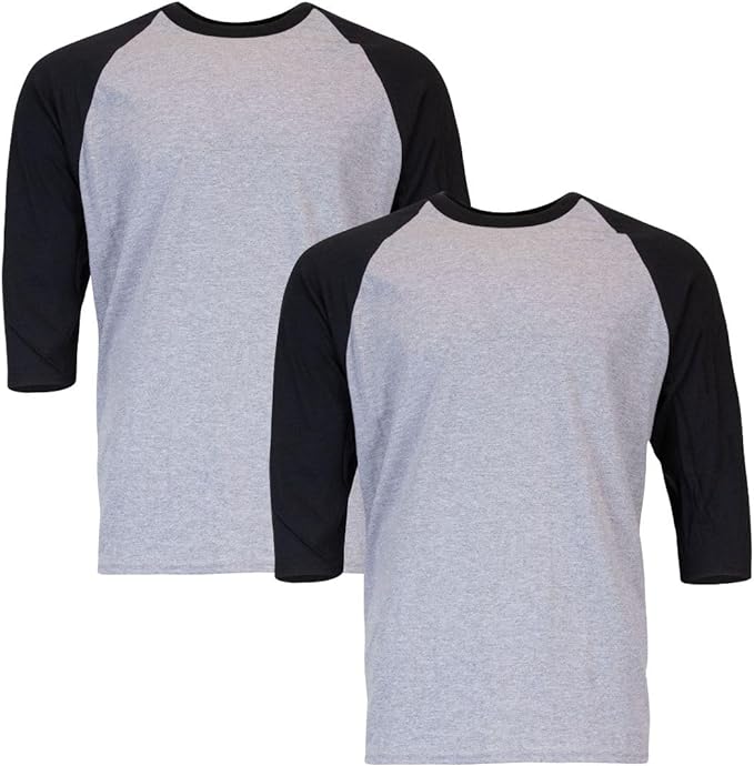 **Customizable** Gildan Unisex-Adult Heavy Cotton 3/4 Raglan T-Shirt